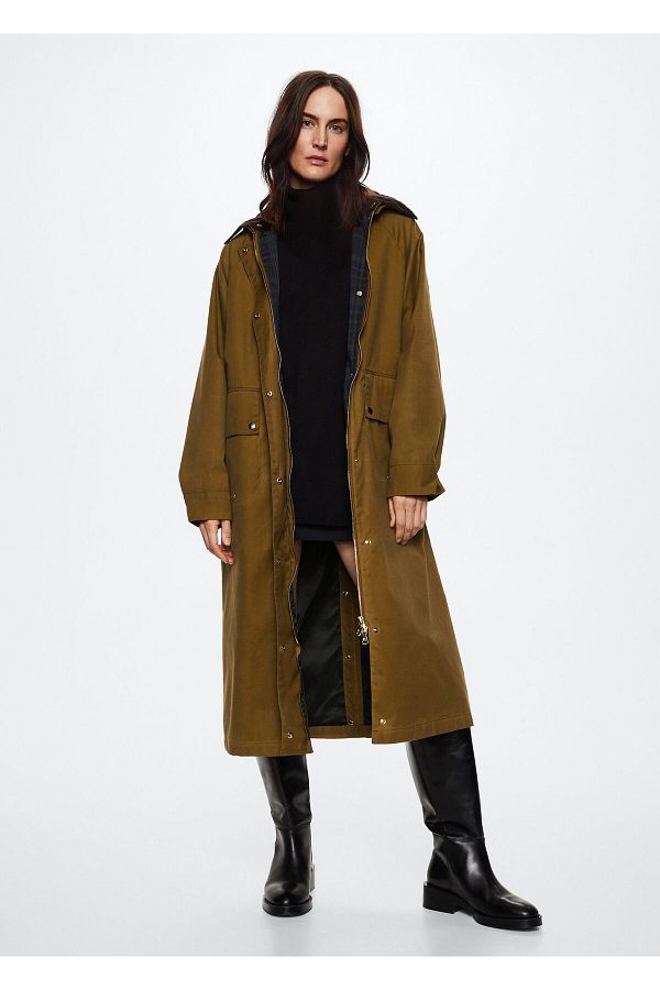 Mango green parka deals