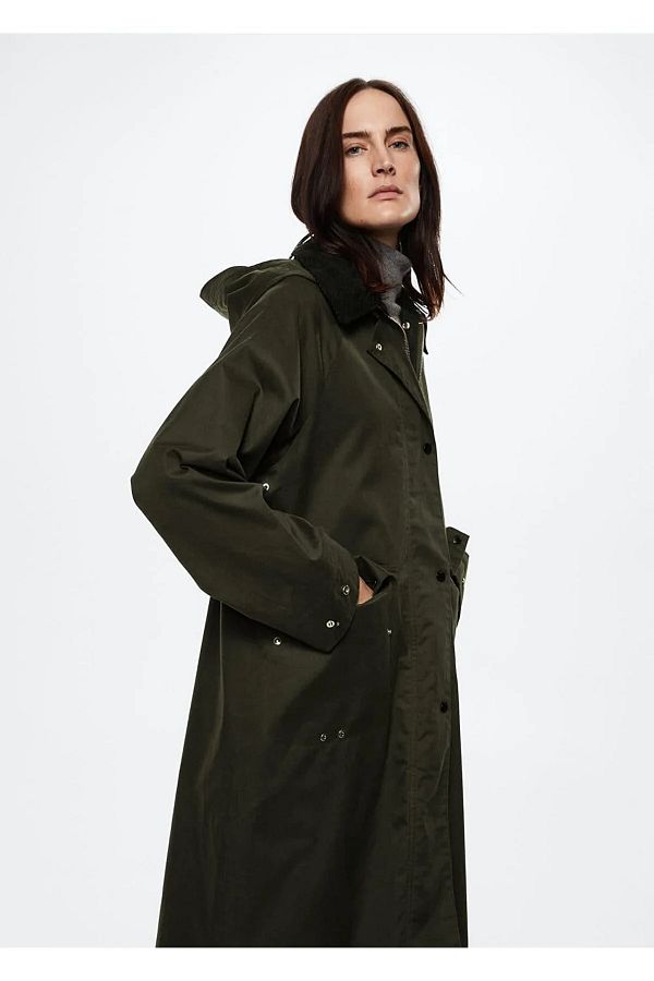 Mango parka kaki on sale
