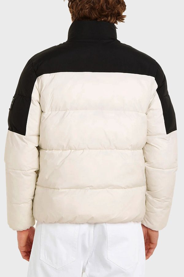 Calvin klein men's colorblocked puffer coat sale