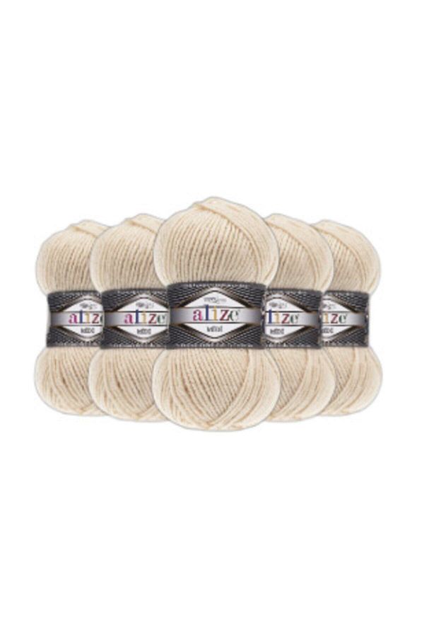 Alize-5Pcs Superlana Midi Honey 310 Hand Knitting String Vest Cardigan String Scarf Beanie Sweater Thread 1