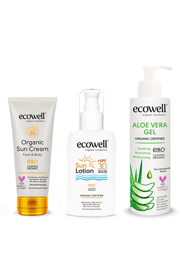 Ecowell Organik Güneş Bakım Seti 3 Ürün