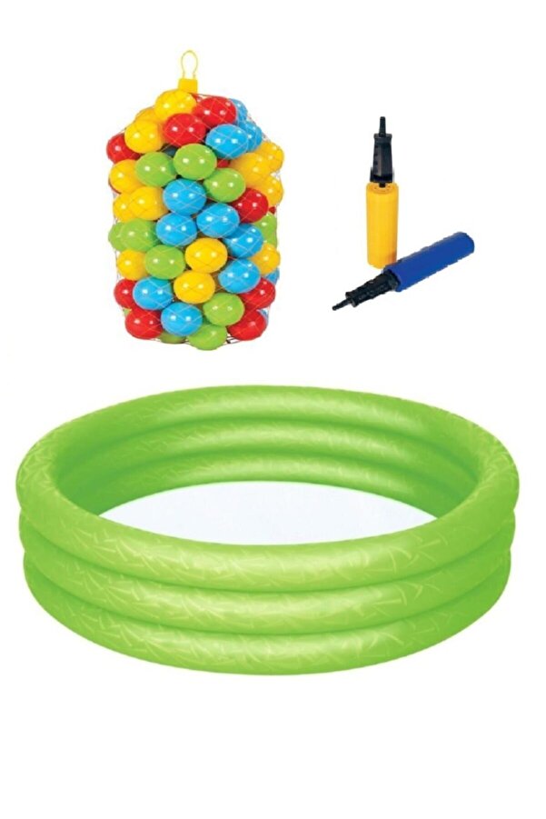 Bestway 102 Cm Havuz 100 Adet 6cm Top Pompa Eğlenceli Oyun Seti !!