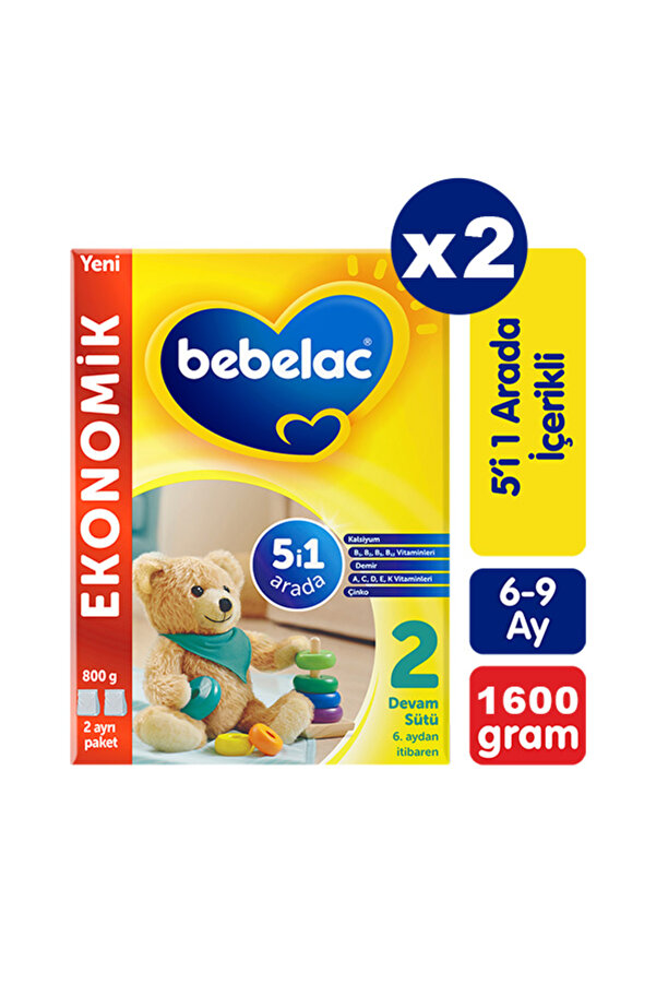 Bebelac 2 Devam Sütü 800 gr X 2 Adet