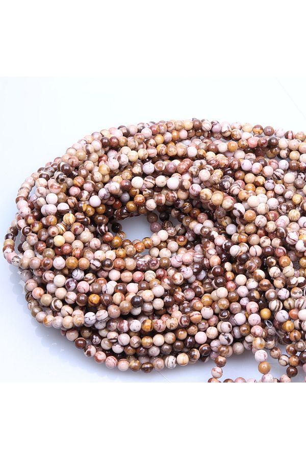 platin hediyelik-6 mm Zebra Jasper String Natural Stone (1 piece) 1