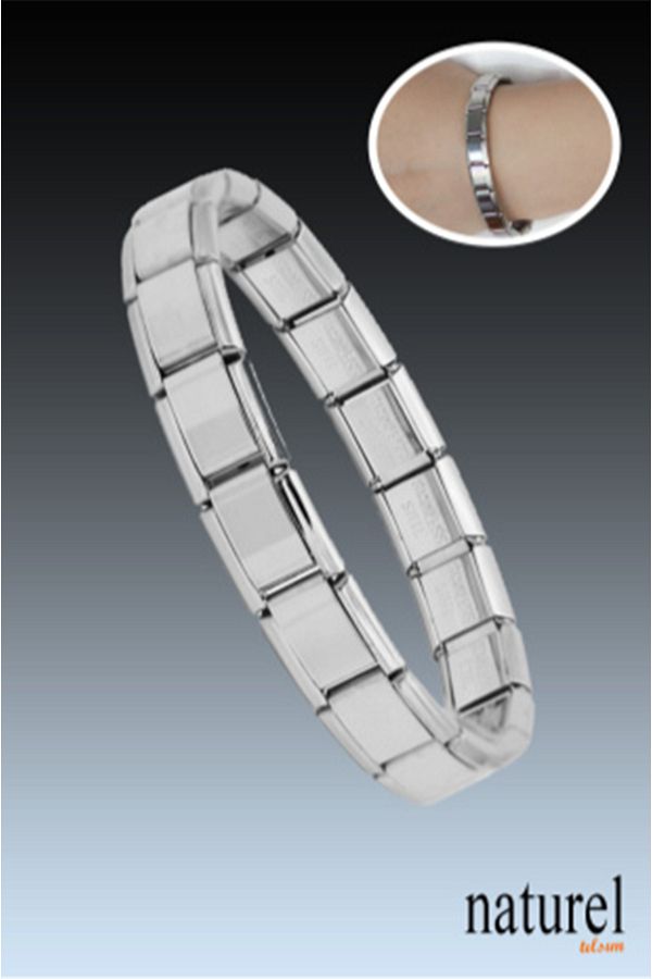 Stainless steel deals italian charm bracelet
