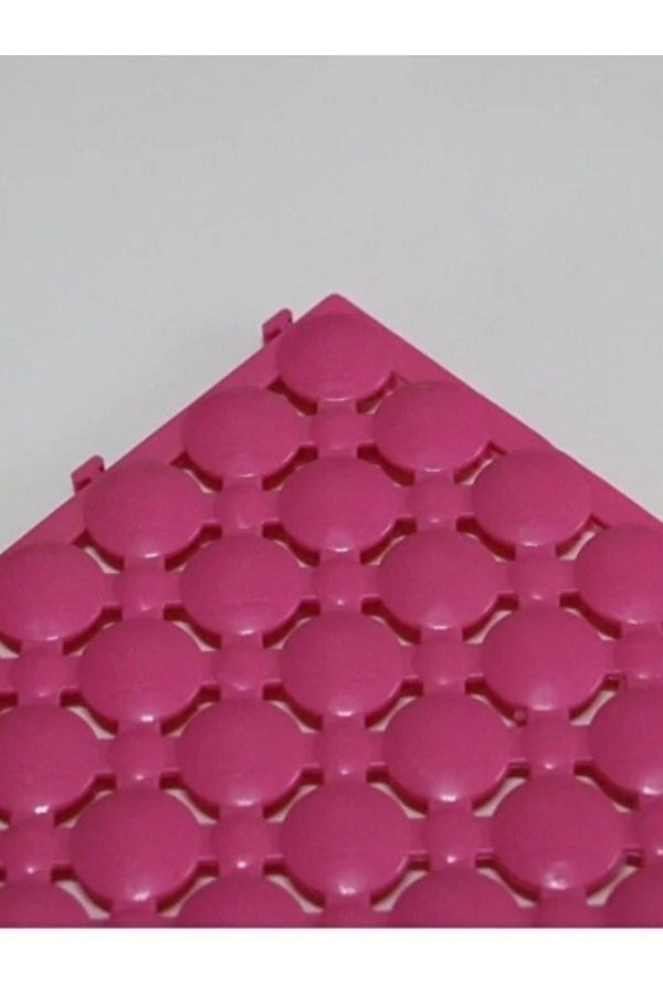 BALBAN TİCARET-بلاط أرضيات بلاستيك مقاس 33x33x1.5 سم، ممسحة جاهزة، شبكة أرضية مبللة، وردي 1