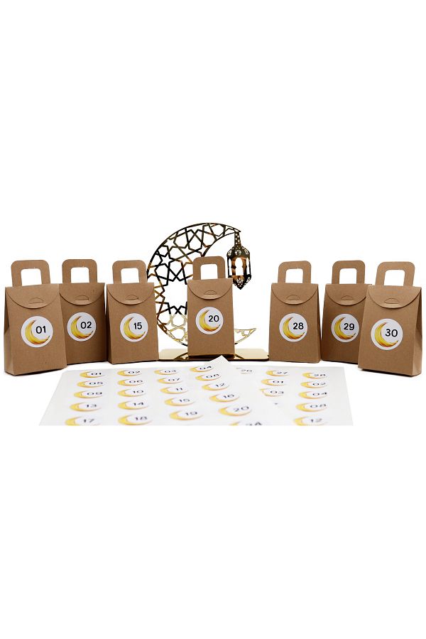reprodesign-30 Day Ramadan Calendar Set Empty Gift Box 30 Pcs 48 Pcs Number Tag Advent Calendar 1