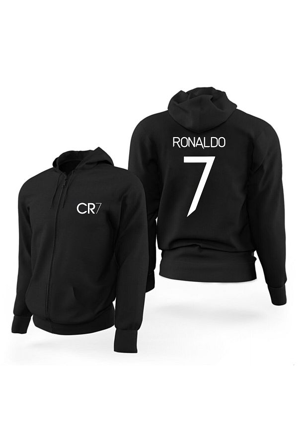 venusdijital Ronaldo Jersey Front Back Printed Special Design Zippered Jacket Trendyol