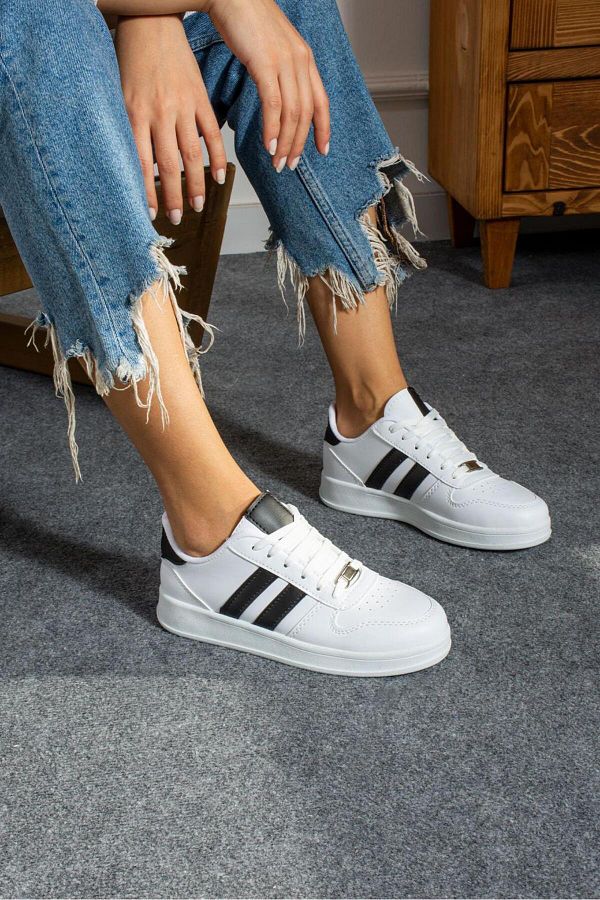 SNDUS Women s Sports Shoes Daily Casual Sneakers TWO STRIPES SNEAKERS Trendyol