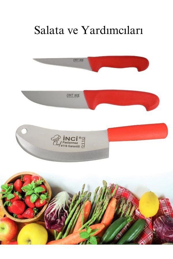 Cavit İnox-Row Knife Salad Set 1