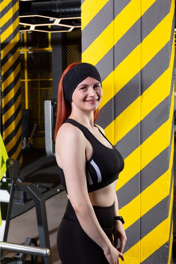CottonTherapy-Prosop negru Banda de păr Îngrijirea pielii Machiaj Cosmetice Salon de coafură Yoga Sport Bandă de transpirație 1