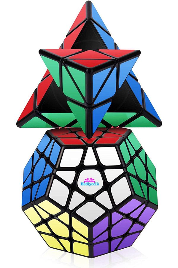 hediyecik-مجموعة مكعبات الذكاء المكعبة من Speed Pyraminx Megaminx مكونة من قطعتين 1