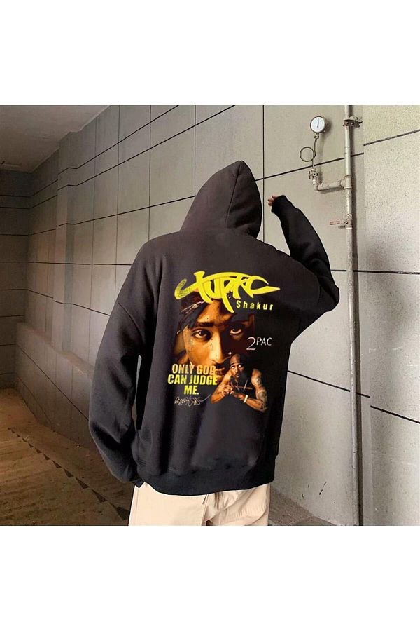 Tupac black hoodie cheap