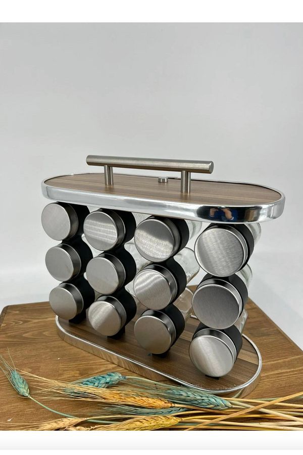 Glass spice rack set deals