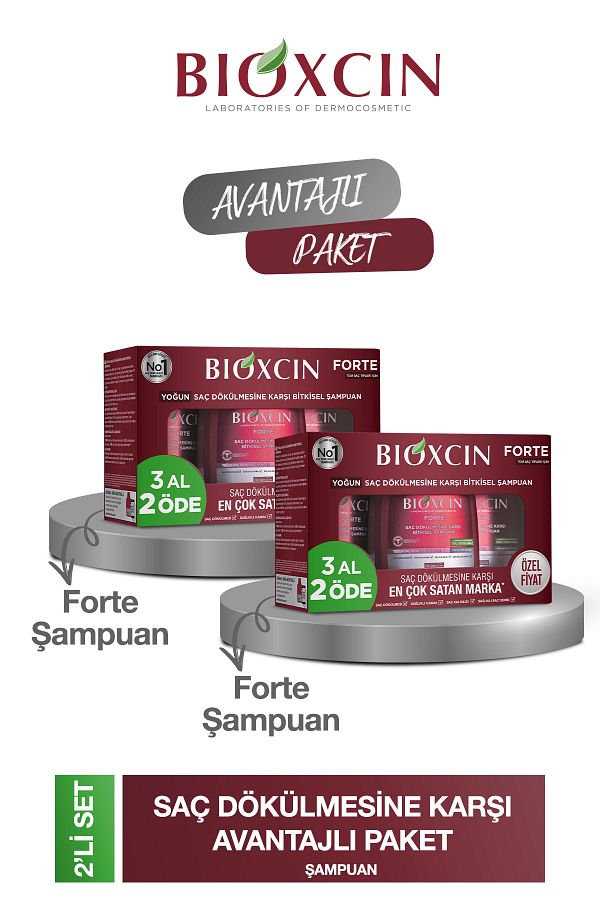 Bioxcin-Forte šampon 3dílná sada 2 kusy 1