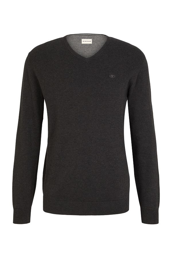 Tom Tailor-Strickpullover Basic Pullover V-Ausschnitt 1