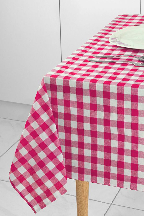 Soft Kare Fuchsia Large Plaid Checkered Picnic Blanket with Size Options Trendyol