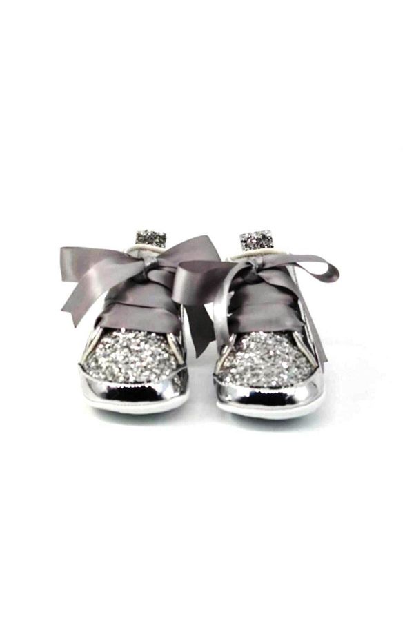 Babytor Silver Glitter Baby Shoes Trendyol