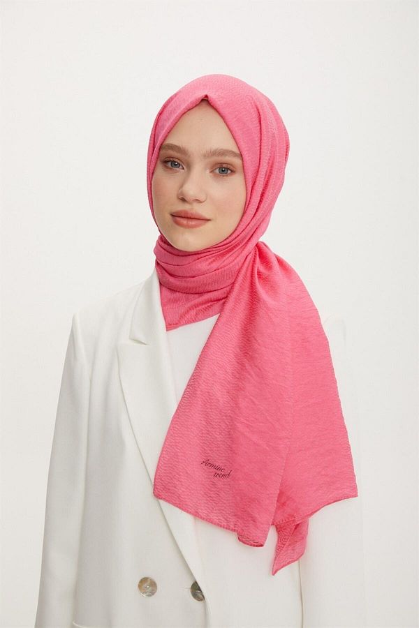 Armine-Trend Star Shawl 3 Textured - Ats3str-565 - Pink 1