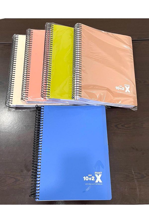 Gıpta-PRINT-X SPRIALLY SEPERATOR PPCOVER NOTEBOOK A4 250 YP10+2 1