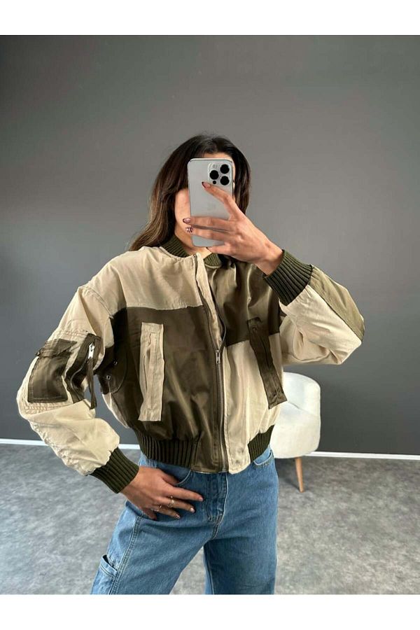 Color block bomber jacket discount