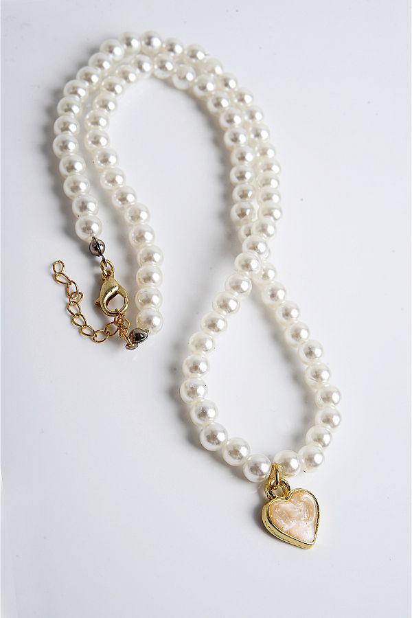 Colored pearl necklace top