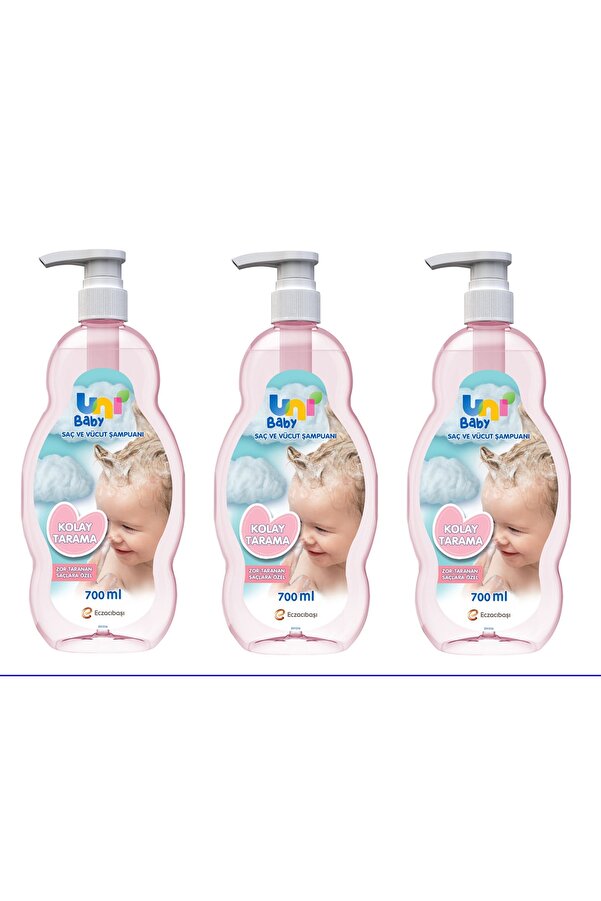 Uni Baby Kolay Tarama Şampuanı 700 ml X 3 Adet