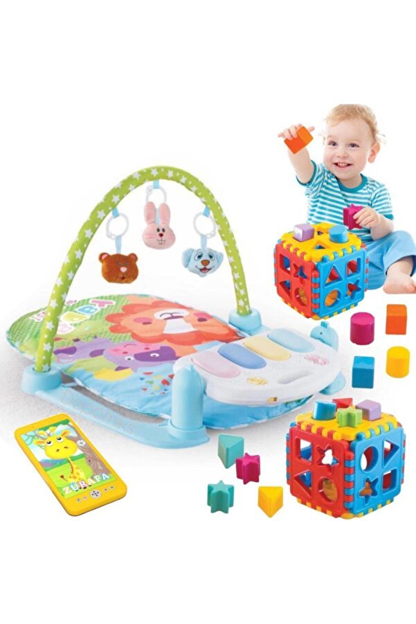 Depomiks Avm Pianolu Oyun Halısı Müzikli Jimnastik Merkezi Eğitici Bul Tak Sesli Telefon Eğlenceli Set