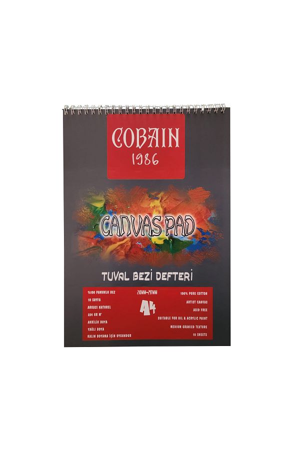 Bordosanat-Cobain Canvas Pad Canvas Cloth Notebook A4 (224GR GESSOLU) with Size Options 1
