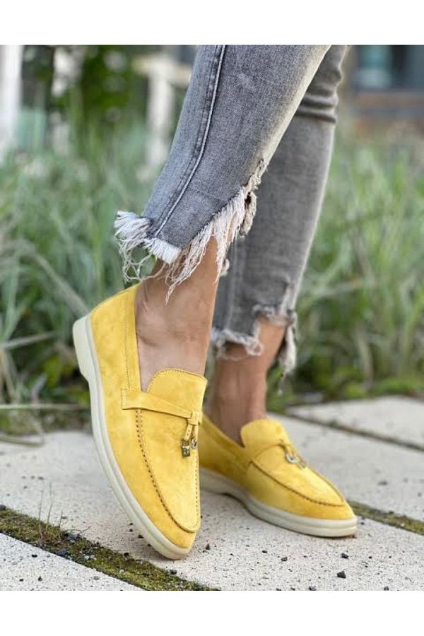 Yellow flat dress shoes new arrivals