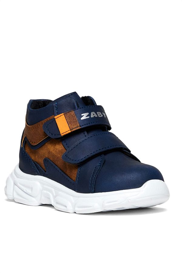 Tonny Black Children s Unisex Navy Blue Tan Comfortable Fit Velcro Shoes Trendyol