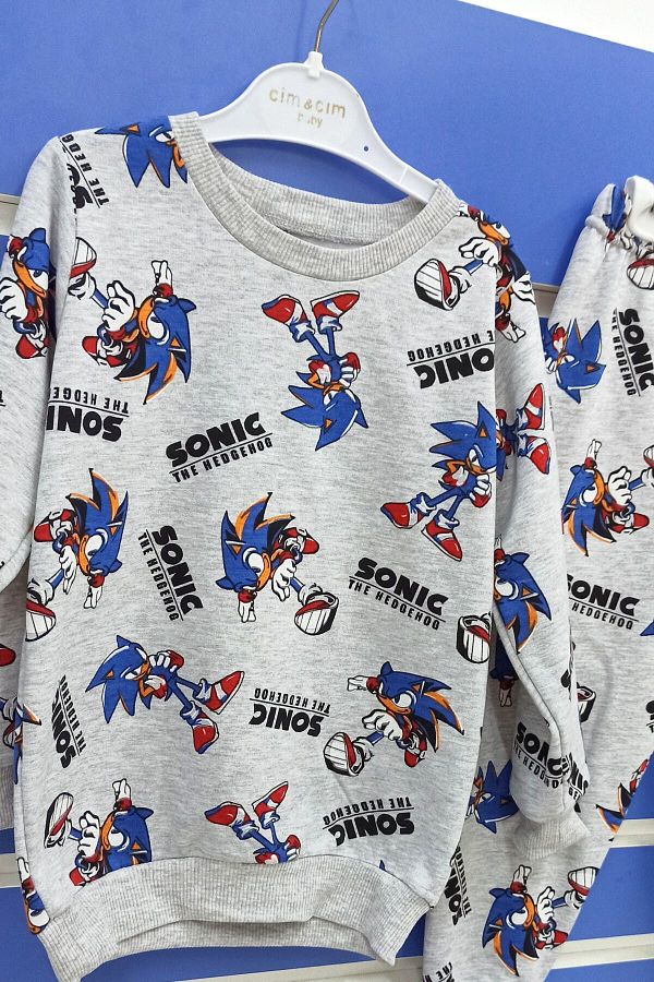 endudu Super Sonic Printed 2 Piece Pajamas Set Boys Pajamas Set with Cartoon Characters Trendyol