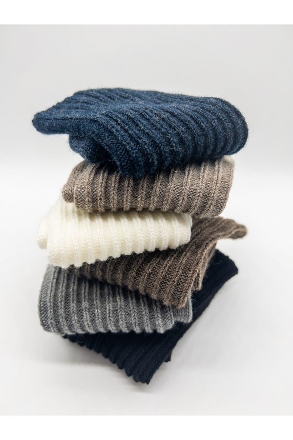 CİHO SOCKS 6 Pairs Winter Women's Woolen Light and Soft Sleeping Socks Soft Touch