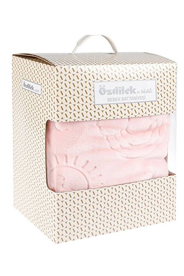 Özdilek Embos Bebek Battaniyesi 100x120 cm Pudra - Stoktaki Desen Yollanmaktadır