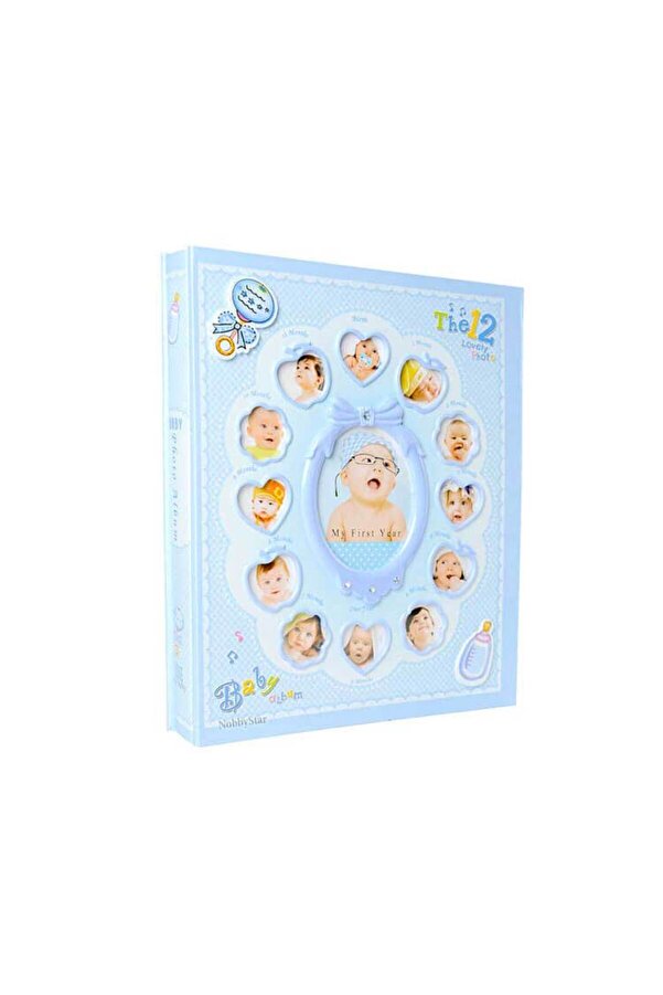 Nobbystar 240'lık 10x15cm. Erkek Bebek Mavi Fotoğraf Albümü