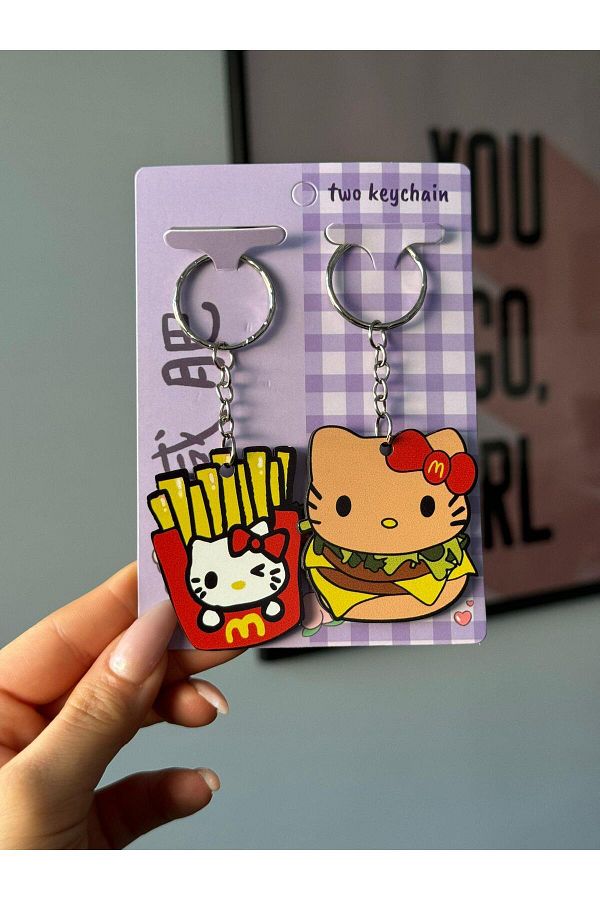 Planet Butik-Kitty Mc 2-Piece Keychain 1