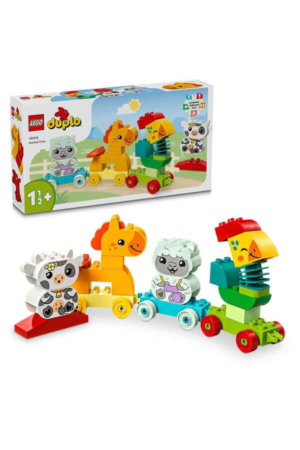 LEGO DUPLO® İlk Hayvan Trenim 10412 - 1 Buçuk Yaş ve Üzeri Çocuklar için Tekerlekli Oyuncak