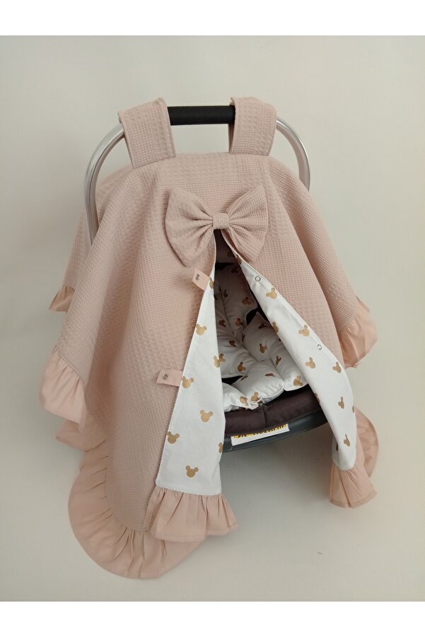 Wenaris Fırfırlı Puset Örtüsü Ve Puset Minderi 2 Parça