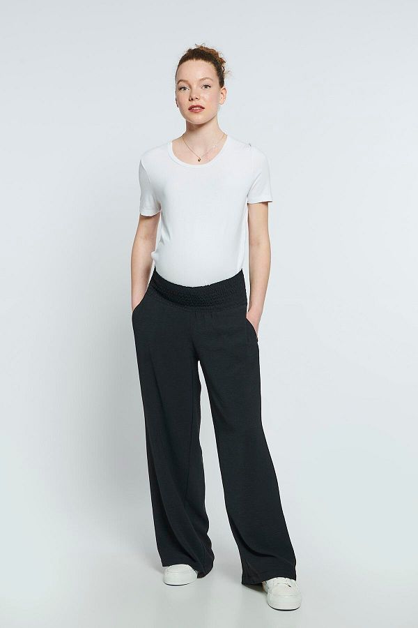 LYN MAMA-Raven Black Maternity Pants 1