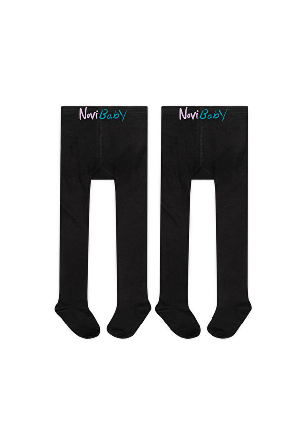 Novibaby 2'li Bebek Pamuklu Külotlu Çorap, Çocuk Yenidoğan Pamuk Kız Erkek Okul Çorabı, Beyaz Ekru Pembe