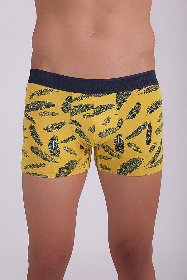 Dagi-Yellow Compact Leaf Pattern Boxer 1