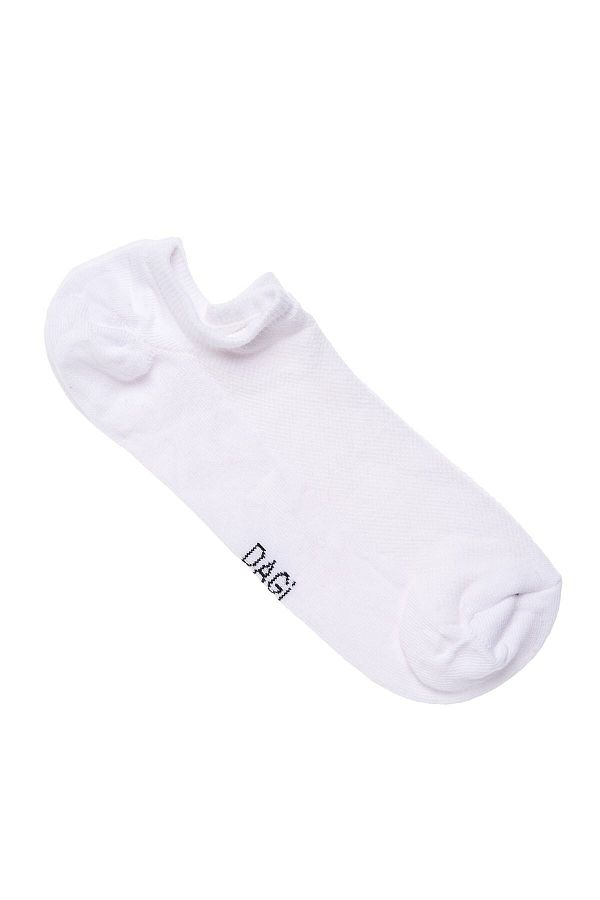 Dagi-Bílé pánské bavlněné krátké balerínové ponožky 1