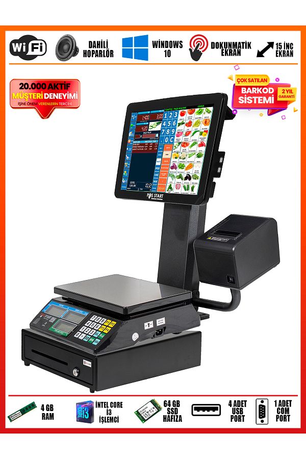 POS START-Barcode System Special for Manavlara |   Error Free Weighing and Fast Payment |   Pos Scale 1