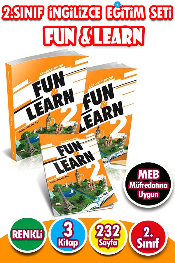 Harika Kitap-2.مجموعة تدريب اللغة الإنجليزية للفصل FUN & LEARN 1