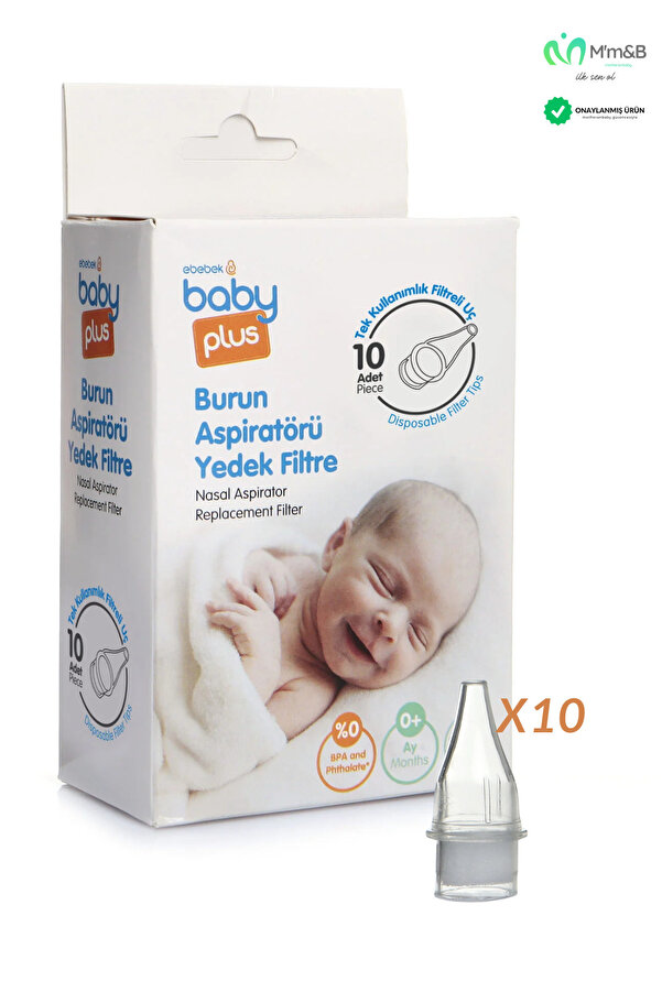 Baby Plus Uyumlu Nazal Burun Aspiratörü Yedek Uç / Nazal Burun Aspiratörü Yedek Filtre