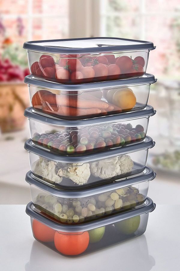 ASlife Home-Mega Storage Container Set of 6 3200 ml 1