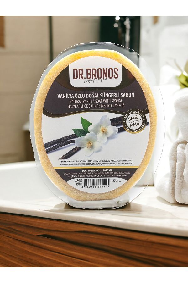 Dr. Bronos-صابون إسفنجي طبيعي بخلاصة الفانيليا 1