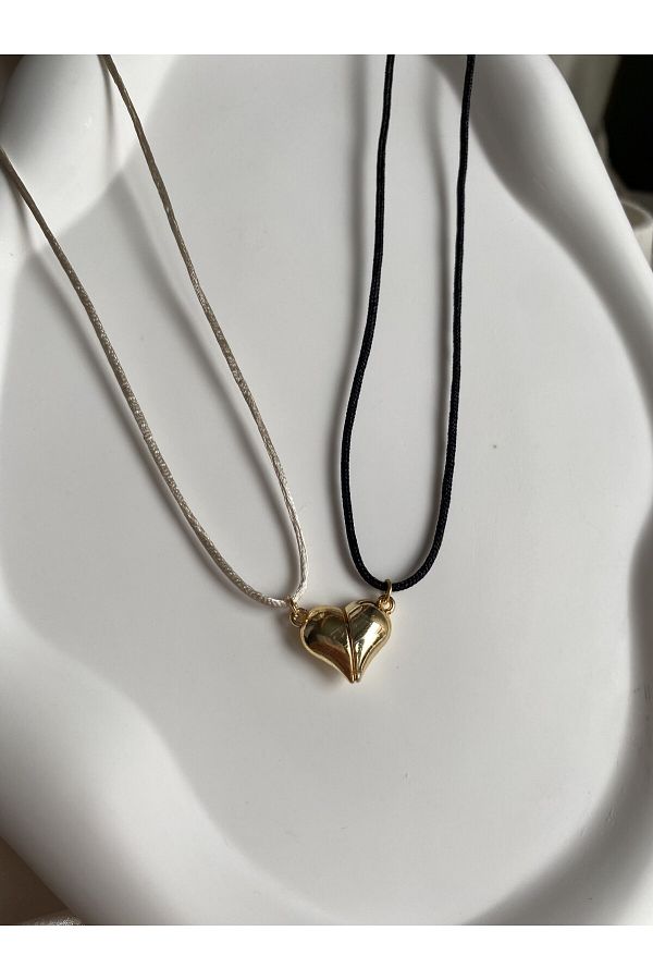 Heart necklace two piece deals