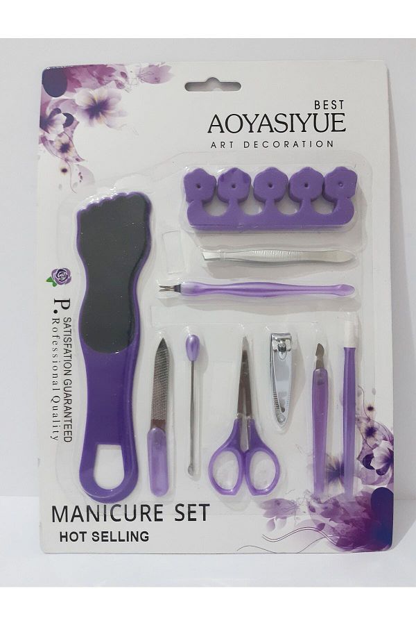 renkli çiçekler-Manicure Set 10 Piece Manicure Set 1