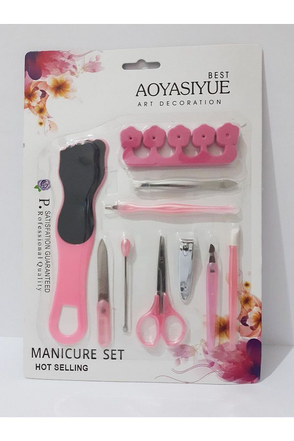 renkli çiçekler-Manicure Set 10 Piece Manicure Set 1